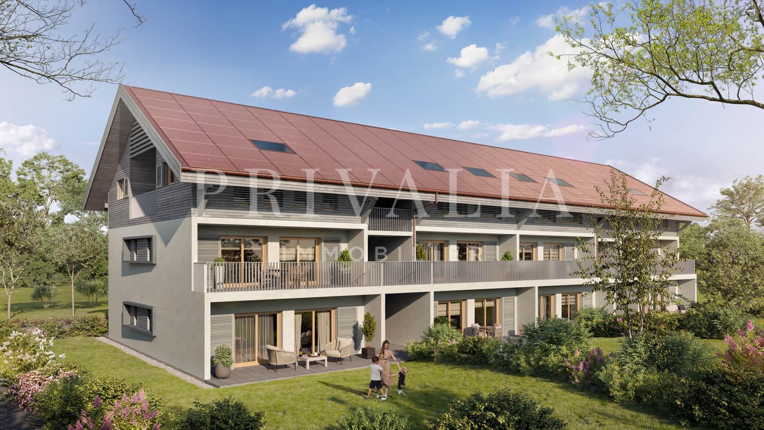 PrivaliaProjet neuf HPE : appartement de 3 pièces en rez-de-jardin *** CHANTIER OUVERT ***