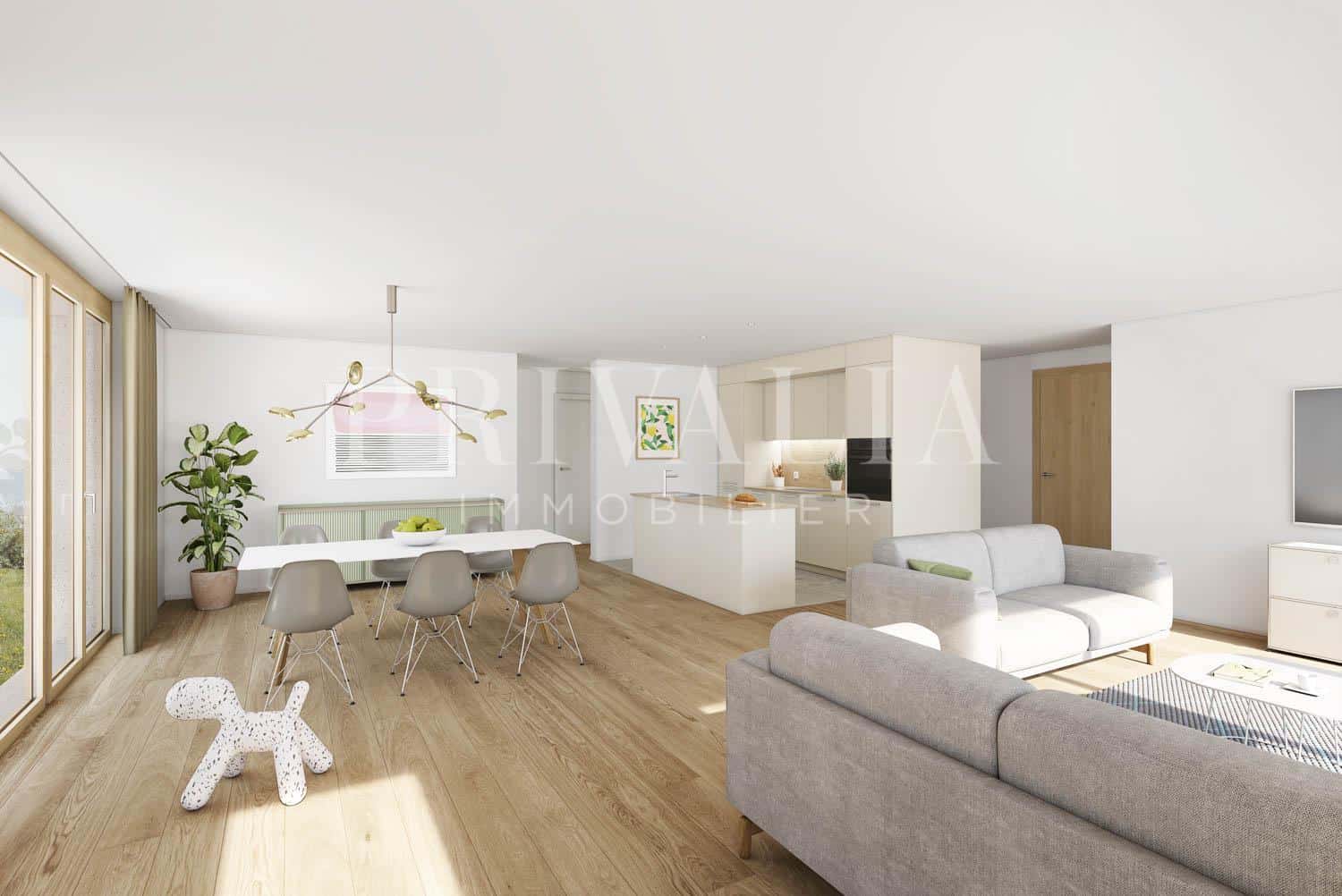 PrivaliaLIVRAISONS 2026- à vendre sur plans – appartement de 5 pièces en rez-de-jardin