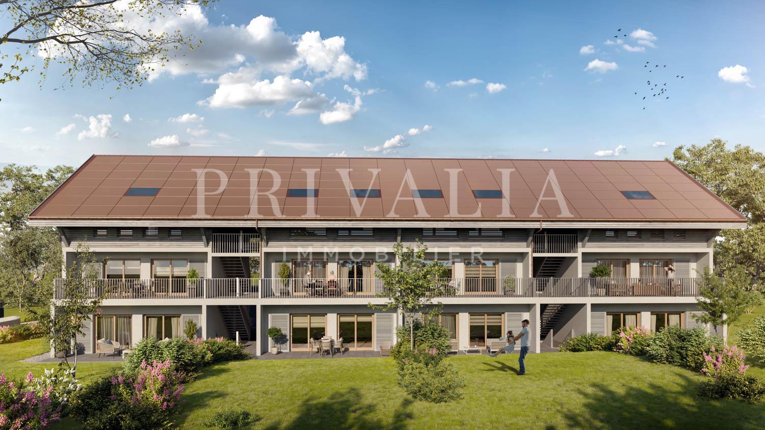 PrivaliaProjet neuf HPE : appartement de 3 pièces en rez-de-jardin *** CHANTIER OUVERT ***