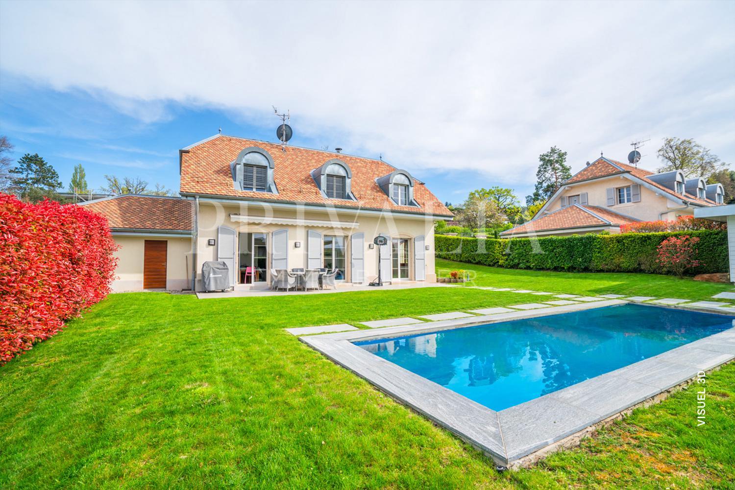 PrivaliaUnique: Magnificent villa with swimming pool on the heights of Cologny
